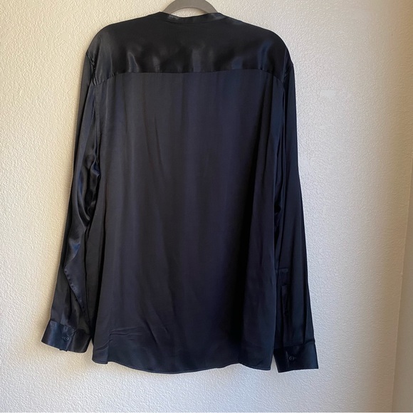 INC International Concepts Men's Satin Mandarin Collar Button Down Shirt - Picture 2 of 9